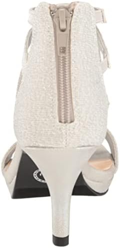 Bella Vita Women's Everly Heeled Sandal, Silver Glitter, 9 X-Wide | Image 2