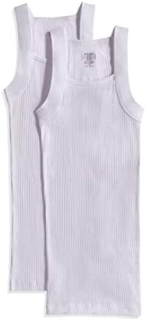 2(X)IST Men's Essential Cotton Square Cut Tank 2-Pack Base Layer Top (Pack of 2)