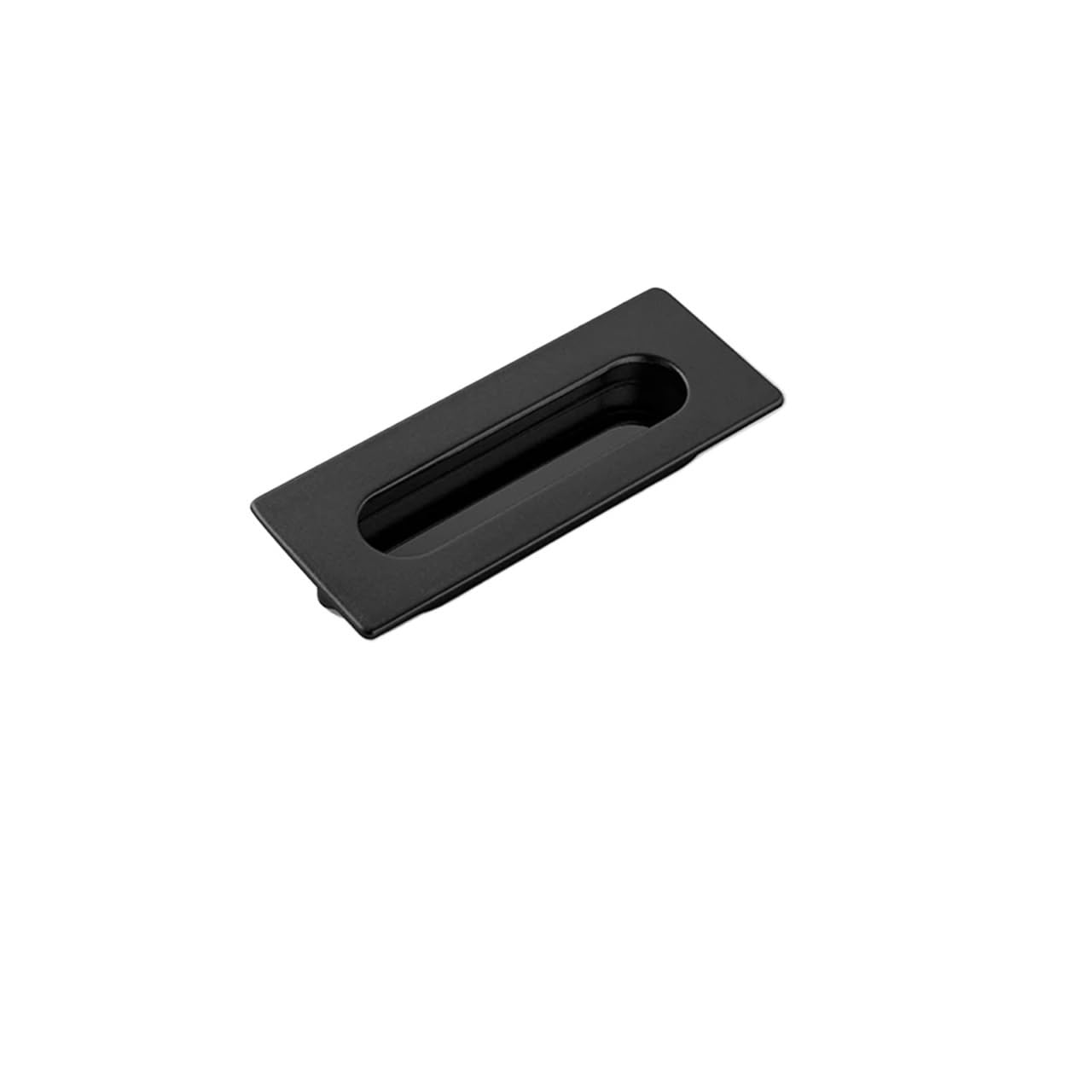 ATEUXOL Recessed Door Handles Drawer Cabinet Door Shoe Concealed Handle Closet Slotted Embedded Invisible Pull(816-109mm Black)
