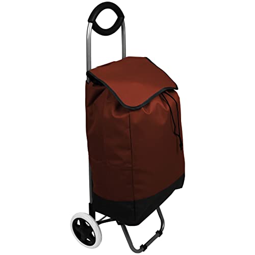 Einkaufstrolley 30L mit Farbwahl klappbarer Einkaufsroller Trolley Tasche Shoppingtrolley Einkaufswagen (Rot) – Bild 3