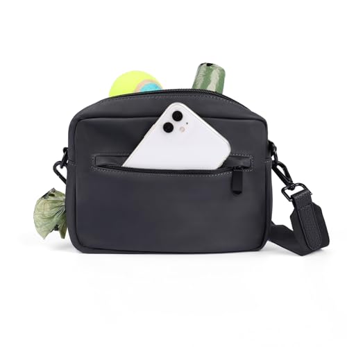 COOWONE Leckerlitasche für Hunde Gassi Tasche Hund Hundeleckerli Tasche Wasserdichte Hundeleckerlitasche Umhängetasche Eingebauter Hundekotbeutelspender Leckerlitasche für Hund zum Training