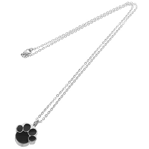 BESPORTBLE ペット納骨ネックレス 中型犬用首輪 壷 子犬の首輪 ペット火葬ジュエリー 犬のネックレス ペットアッシュ ネックレス ペンダント ペット灰容器 ステンレス鋼 Silver