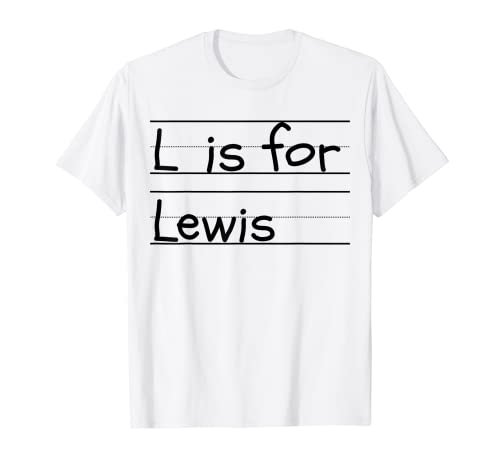 L personalizable es para Lewis Name Student Kindergarten Camiseta