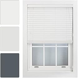 Persianas Venecianas Madera Bricor FURNISHED Persianas venecianas Blancas de Madera de 50 mm 240cm x 210cm