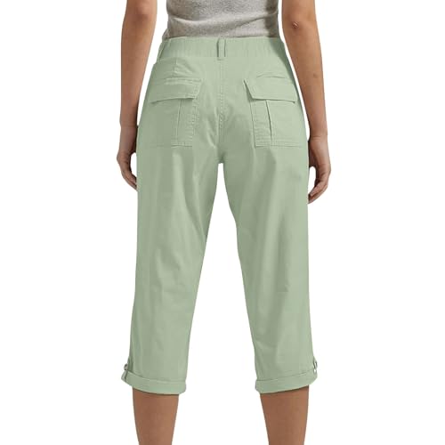 Pantalon capri droit doux extensible et doté de poches pratiques - 4