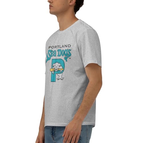 Portland Sea Dogs Men's 170g Combed Cotton Short Sleeve T-Shirt3
