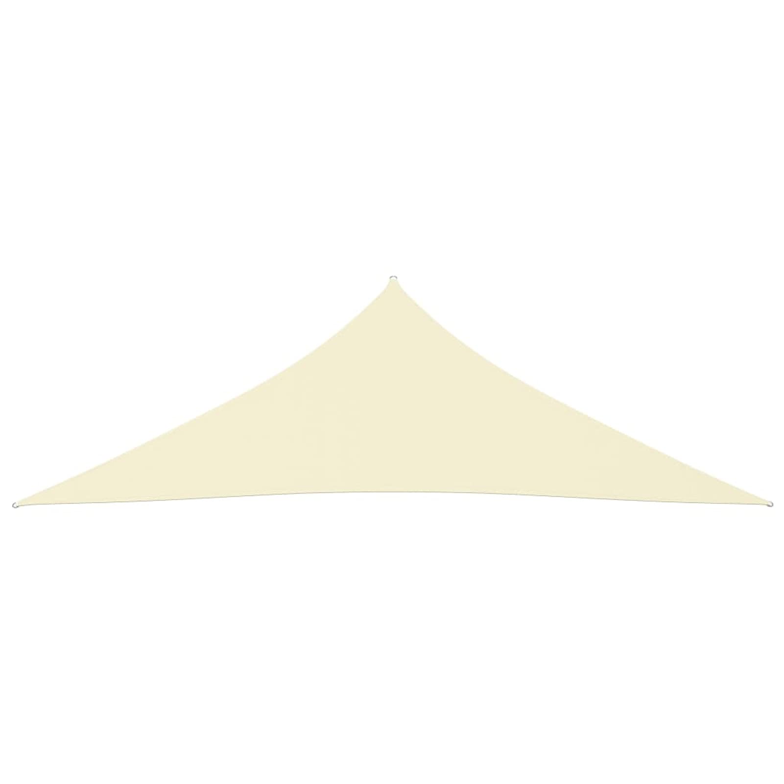Parasole a Vela Oxford Triangolare 5x5x6 m Crema,Tenda a Vela Impermeabile Rettangolare Vela Ombreggiante Parasole Protezione Raggi U V per Esterno Giardino terrazza