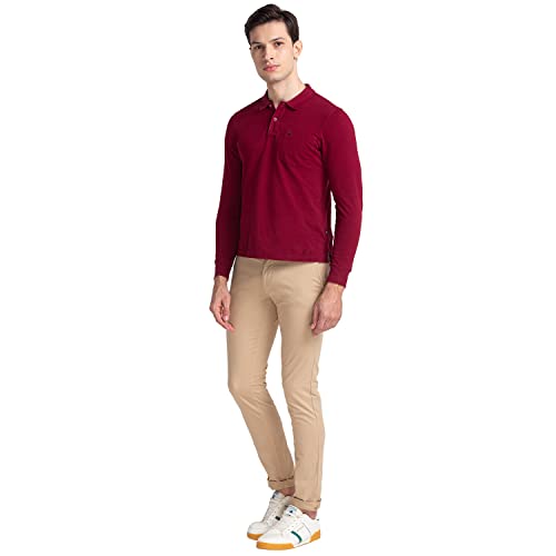 Image of Parx Men's Cotton Blend Rfd Pattern Low Rise Tapered Fit Flat Front Casual Trouser