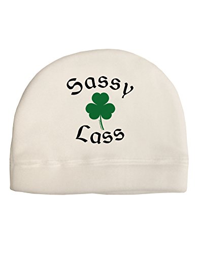 TOOLOUD Sassy Lass St Patricks Day Child Fleece Beanie Cap Hat White