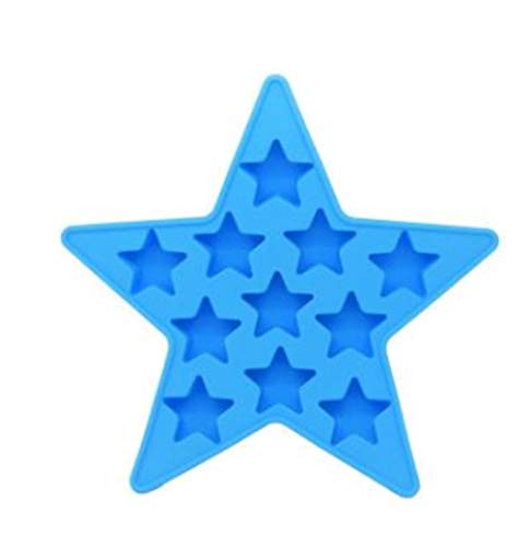 XMYNB Moldes y bandejas 1Pcs De Silicona del Molde del Hielo De Una Estrella De Cinco Puntas A Herramienta De Máquina De Hielo Cocinar DIY Barra De Las Estrellas del Cubo De Hielo,Azul