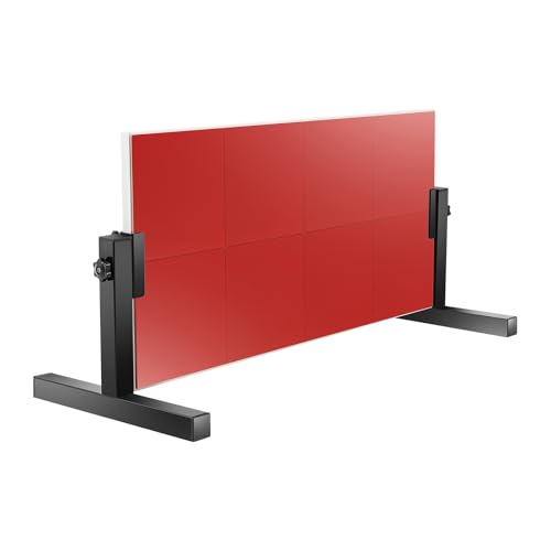 HUOMMGS Tischtennis Returnbrett Verstellbar Höhen/Winkel Ping Pong Rebounder Professionell Tischtennis Rebound Tischmodell Rückprallbrett mit 8 Gummiblöcken und 2 Bodenstützen für Schule