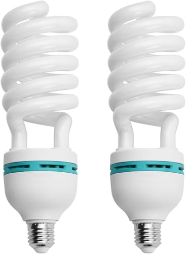 Andoer 2 x 135W Bombilla para Estudio Fotográfico, E27 5500K Luz Diurna y Natural Ahorro de...