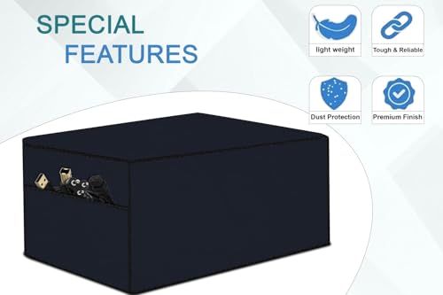 Image of The Furnishing Tree Polyester Waterproof & Dustproof Printer Cover - Compatible with Auto Duplex Brother MFC-T920DW Printers, Heavy-Duty blue Polyester , Dimensions in DxWxH - ( 44x44x19 CM)