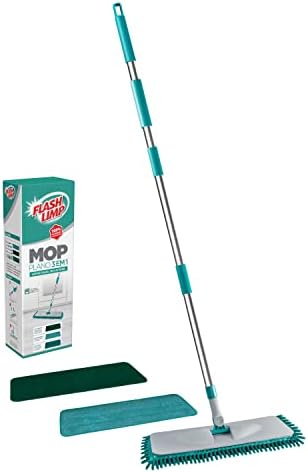 Mop Plano 3 EM 1, Limpeza Pesada, Úmida e Tira Pó, MOP0617, Flash...