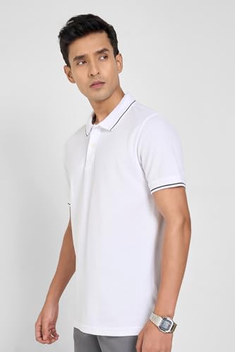 Image of Peregrine by Pantaloons Men's Solid Slim Fit Polo Shirt
