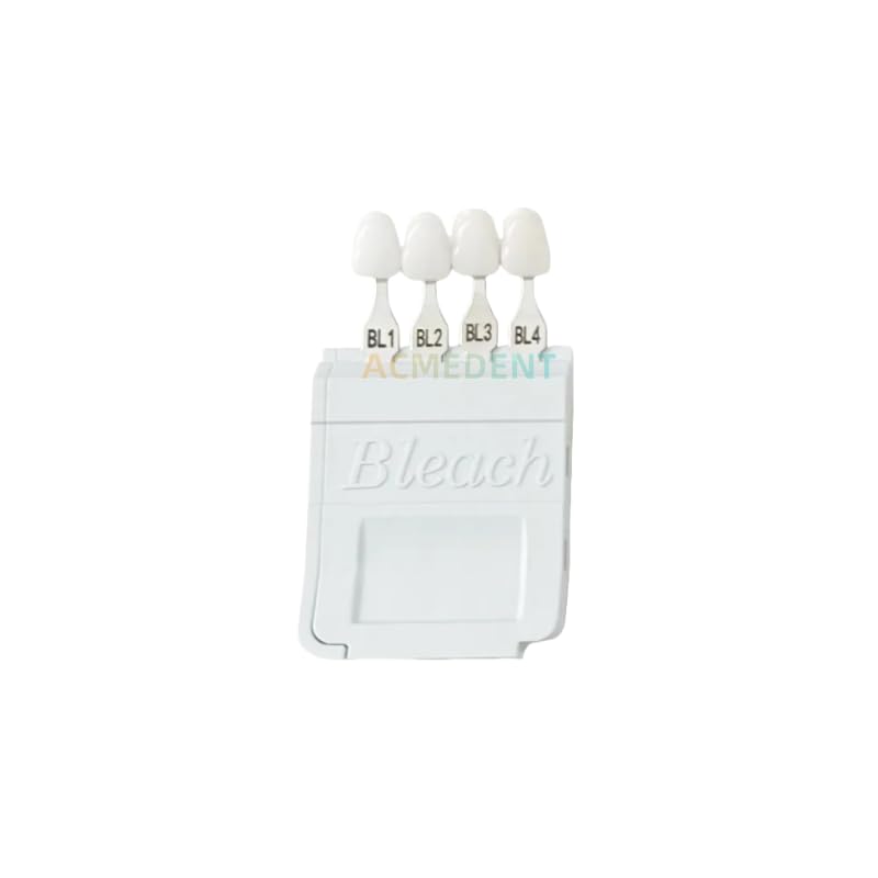 Guía de tonos blanqueados Dental Classic, tabla de 4 colores para blanqueamiento dental, carillas, belleza y cuidado bucal.