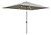 Trademark Innovations Rectangular Solar Powered LED Lighted Patio Umbrella, 10' x 6.5', Tan