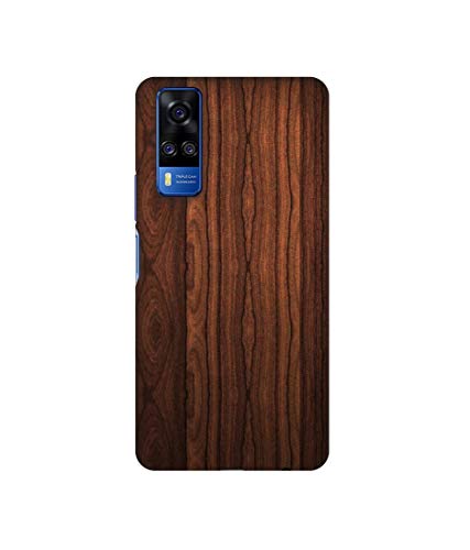Image of Brown Wooden Texture Design 3D Printed Hard Back Case Cover for Vivo Y51A / Y31 (2021)