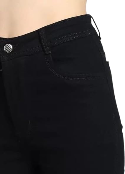 Image of Women Jeans Slim Fit Mid-Rise Clean Look Stretchable Jeans