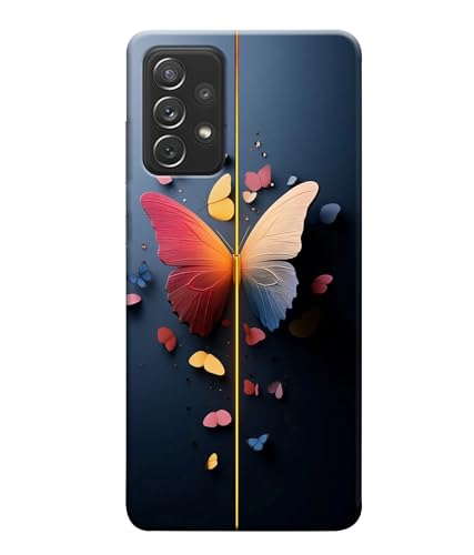 Image of Stylish Butterfly Printed Hard Back Case Cover Compatible for Samsung Galaxy A20 / Samsung A30 / Samsung M10S (Multicolor) - D1665
