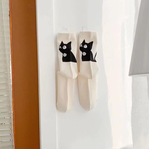 Image of Women's Crew Socks Cute Bear Cat Floral Soft Fancy Socks Gifts for Women