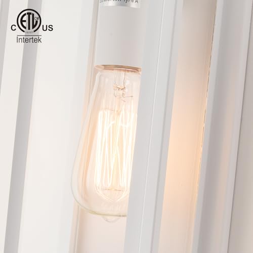Image of mirrea 14 inch Modern Outdoor Porch Wall Light, Matte White, 2 Pack