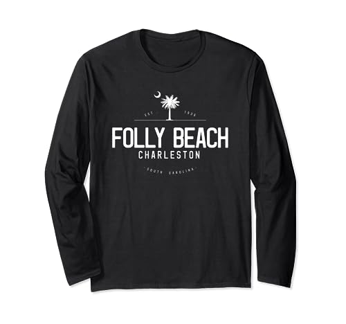 Folly Beach South Carolina Surfing Long Sleeve T-Shirt