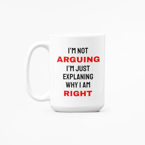 Taza de cerámica blanca de 15 oz con diseño divertido miniatura 1