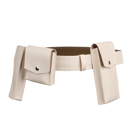 Funhoo Cinturón Ajustable con Fundas para Mujeres Queen Padmé Accesorios Disfraces Clásico Accesorio Princesa Leia Cosplay Halloween Carnaval Traje de Fiesta