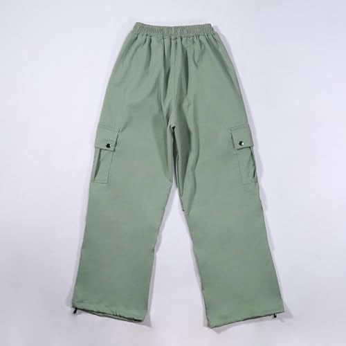 Girls Cargo Pants with Pockets Streetwear Solid Color Casual Comfortable Stretchable Durable Soft Fabric for 4-144