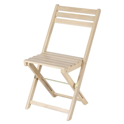 Riess Ambiente Outdoor Balkon Stuhl Bali - Akazienholz - Natur hell - klappbar wetterfest Gartenstuhl Klappstuhl Holzstuhl