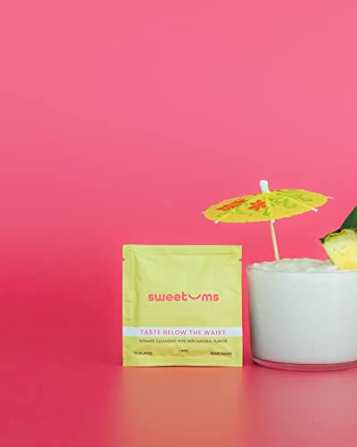 Image of Sweetums Feminine Wipes For Women, Individually Wrapped - pH Balanced Flavored Intimate Wipes - Pack of 10 (Pina Colada)