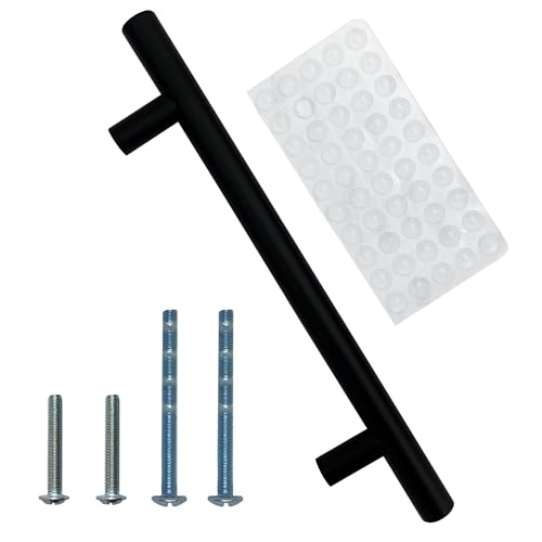 Opiniones de Tiradores los 5 más buscados. 42 Jaladeras de Barra Negro Mate - 18.8 cm - 14 Tiradores Modernos para Cocina y Muebles - Manijas Minimalistas para Cajones y Gabinetes - Pack de 14 + 50 Bumpers Antigolpes +...
