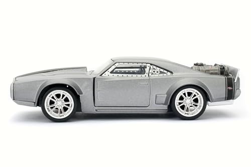 Modelo de Coche Muscle Dom's Ice Charger 1:32 Metal Plata miniatura 3
