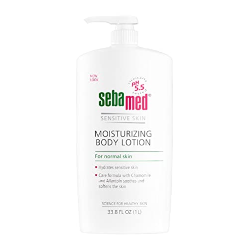 SEBAMED Moisturizing Body lotion pH 5.5 for Sensitive Skin Hypoallergenic Dermatologist Recommended Hydrating Moisturizer 33.8 Fluid Ounces (1 Liter)
