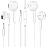 2 Pack-Earbuds Wired Headphones 3.5mm in-Ear Noise Isolating Earphones with Microphone & Volume Control Compatible with iPhone iPad iPod PC MP3 Android Most 3.5mm Audio Devices(Updated Version)