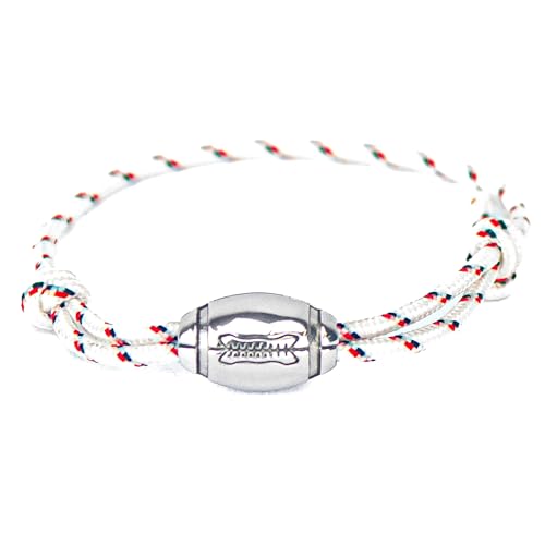 Ernestine - Bracelet rugby - taille ajustable, cadeau parfait pour les joueurs de rugby, avec breloque ballon - bracelet rugby toulouse pour hommes - cadeau rugby homme...