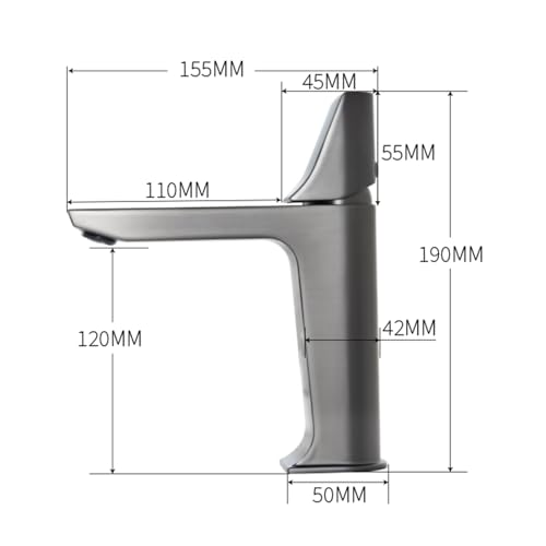 Mezcladora de lavabo en latón blanco con diseño minimalista LWX 4