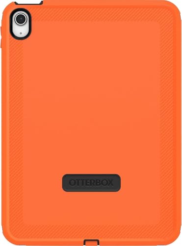 Image of OtterBox iPad (A16) & iPad 10th Gen (Only) Defender Series Case - High Visibility (Orange) - Multi-Layer Protection - Four Position Stand - Built-in Screen Protector, Port Covers, Apple Pencil Storage
