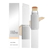 Blanc Cover Cream Stick V – Korean Color Changing Foundation Stick with Collagen & Volufiline – Hydrating Balm-to-Cream Foundation for Dewy, Even Skin – With Detachable Brush (Natural)