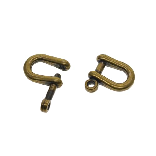 Image of 2X10 Pieces Horseshoe Buckles Keychain Bracelet Clips for DIY Straps Backpacks BronzeCrafts|Beads & Jewelry Making|Jewelry Findings|Jewelry Clasps & Hooks