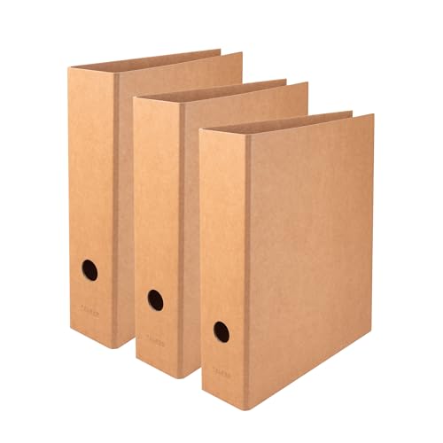 FALKEN Original Vegan-Ordner Pure Nature. Made in Germany. DIN A4 Braun Aktenordner Briefordner Büroordner Pappordner Schlitzordner