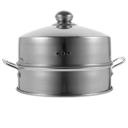 TOYANDONA Vaporera Doméstica de Aleación de Aluminio Reutilizable de 20 Cm Tapa Metálica, Resistente al Calor y Calentamiento Uniforme para Cocinar al Vapor Arroz, Verduras y Carnes