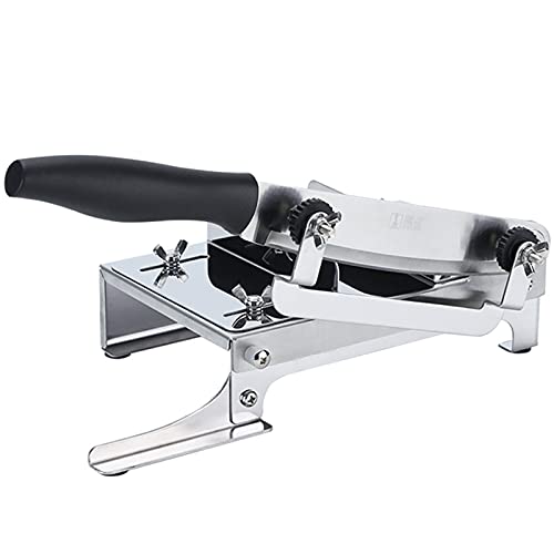 QinWenYan Manueller Fleischschneider Schneidemaschine Fleisch Slicer Edelstahl Fleischschneider 33.3x17.1x8.5cm…
