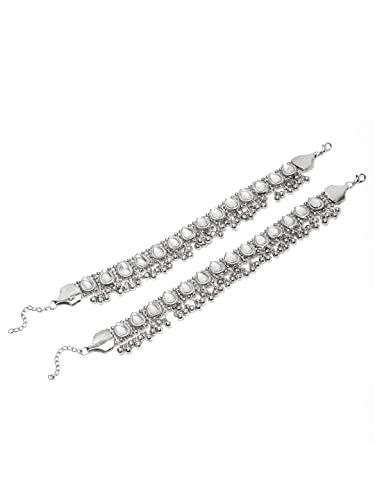 German Silver Plated Stylish Anklets for Women (Style 4)