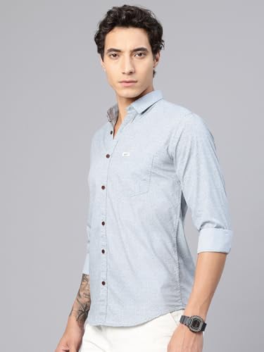 Image of Majestic Man Pure Cotton Slim Fit Printed Casual Shirt for Men
