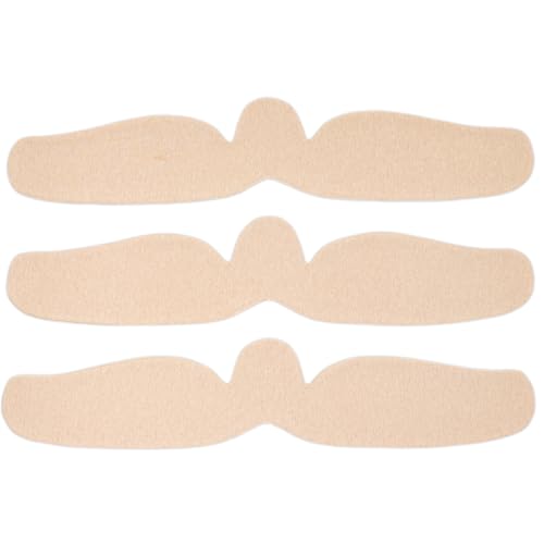 Cotton Bra Liner in Brown, Breast Sweat Wicking Pads, Natural-Colored-Cotton, 3PCS