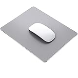 JULANIE マウスパッド アルミ 薄型 金属マウスパッド マウス 防水耐久 両面使用 表面は滑りが良くて 操作感が快適