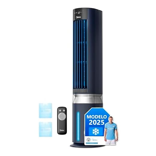MIDEA Climatizador Evaporativo 3 en 1 con Control Remoto - Ventilador de Agua, Enfriador de Aire, y Humidificador con 6 Velocidades y Oscilación 85º - Climatizador Frio con Tanque de Agua 7L y Filtro