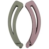 DOITOOL 2個 月牙形バナナクリップ 耐久プラスチック製しっかりホールド ポニーテール用ヘアアクセサリー エレガントなデザインで日常と特